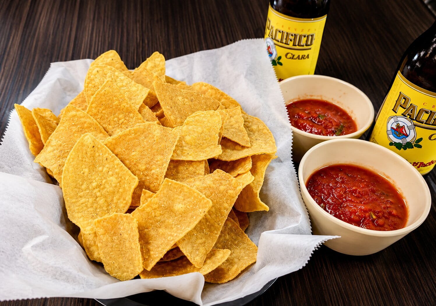 Chips and cold beer at El Meson